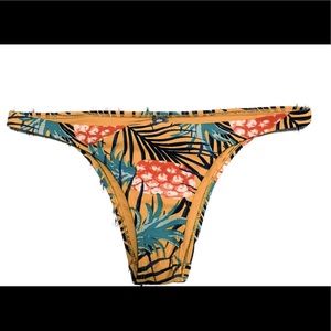 Aerie Swim Cheeky Yellow Pineapple Bikini Bottom Large